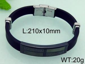 Stainless Steel Rubber Bracelet - KB70792-HB