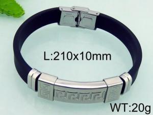 Stainless Steel Rubber Bracelet - KB70803-HB