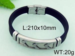Stainless Steel Rubber Bracelet - KB70806-HB