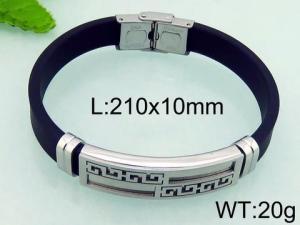 Stainless Steel Rubber Bracelet - KB70811-HB
