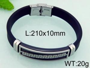 Stainless Steel Rubber Bracelet - KB70812-HB
