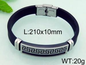 Stainless Steel Rubber Bracelet - KB70837-HB