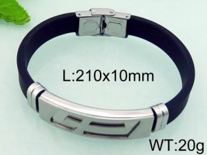 Stainless Steel Rubber Bracelet - KB70838-HB
