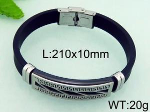 Stainless Steel Rubber Bracelet - KB70839-HB