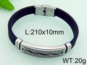 Stainless Steel Rubber Bracelet - KB70840-HB