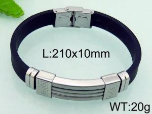 Stainless Steel Rubber Bracelet - KB70842-HB