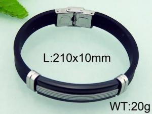 Stainless Steel Rubber Bracelet - KB70843-HB