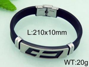 Stainless Steel Rubber Bracelet - KB70850-HB