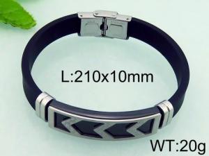 Stainless Steel Rubber Bracelet - KB70860-HB