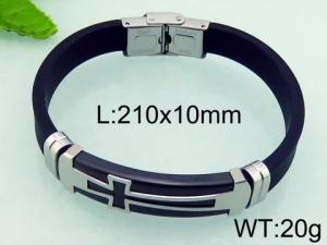 Stainless Steel Rubber Bracelet - KB70865-HB