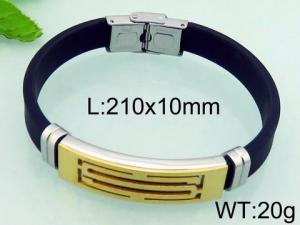Stainless Steel Rubber Bracelet - KB70866-HB