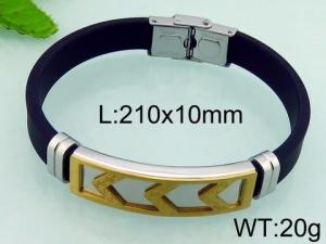 Stainless Steel Rubber Bracelet - KB70870-HB