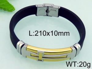 Stainless Steel Rubber Bracelet - KB70871-HB