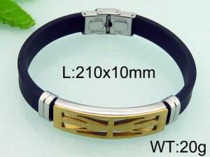 Stainless Steel Rubber Bracelet - KB70875-HB