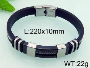 Stainless Steel Rubber Bracelet - KB70927-HB