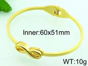 Stainless Steel Gold-plating Bangle - KB71543-MS