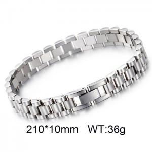 Steel colored classic foreign trade stainless steel adjustable strap bracelet - KB71937-DR