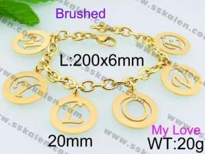 Stainless Steel Gold-plating Bracelet - KB71990-K