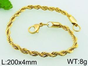 Stainless Steel Gold-plating Bracelet - KB72270-ME