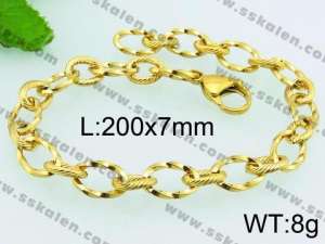 Stainless Steel Gold-plating Bracelet - KB72697-Z