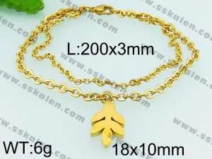 Stainless Steel Gold-plating Bracelet - KB72712-Z