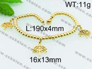 Stainless Steel Gold-plating Bracelet - KB72731-Z