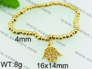 Stainless Steel Gold-plating Bracelet - KB72755-Z