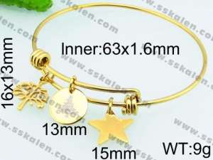 Stainless Steel Gold-plating Bangle - KB72766-Z