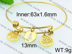 Stainless Steel Gold-plating Bangle - KB72768-Z