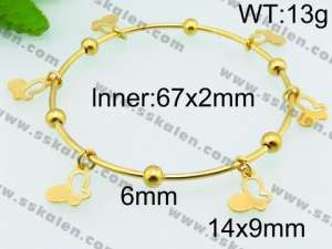 Stainless Steel Gold-plating Bangle - KB73280-Z