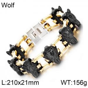 Stainless Steel Bicycle Bracelet - KB73537-BD