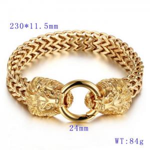 Stainless Steel Gold-plating Bracelet - KB74925-BD