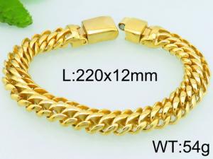 Stainless Steel Gold-plating Bracelet - KB74931-BD