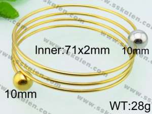 Stainless Steel Gold-plating Bangle - KB75041-Z