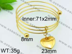 Stainless Steel Gold-plating Bangle - KB75048-Z