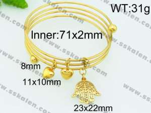 Stainless Steel Gold-plating Bangle - KB75049-Z