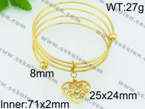 Stainless Steel Gold-plating Bangle - KB75050-Z