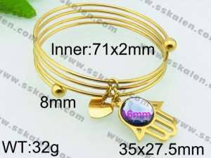 Stainless Steel Gold-plating Bangle - KB75052-Z