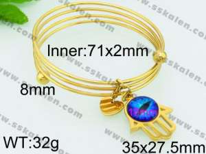 Stainless Steel Gold-plating Bangle - KB75053-Z