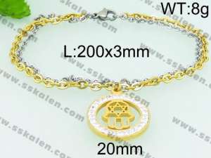 Stainless Steel Stone Bracelet - KB75180-Z