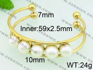 Stainless Steel Gold-plating Bangle - KB75422-Z