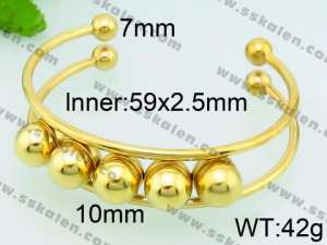 Stainless Steel Gold-plating Bangle - KB75423-Z