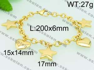 Stainless Steel Gold-plating Bracelet - KB75453-Z