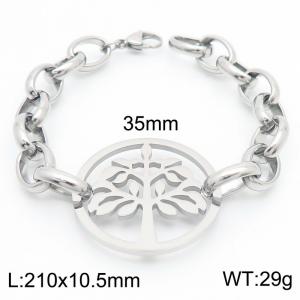 Stainless Steel Tree of Life Bracelet - KB75456-Z