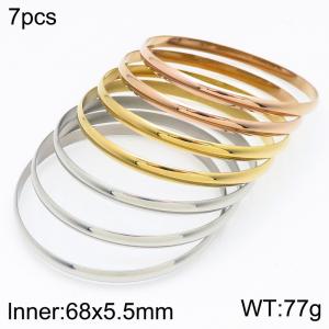 Stainless Steel Gold-plating Bangle - KB75526-LO