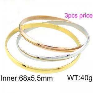 Stainless Steel Gold-plating Bangle - KB75528-LO