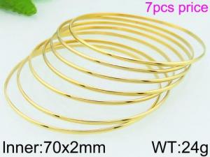 Stainless Steel Gold-plating Bangle - KB75550-LO