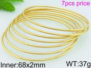 Stainless Steel Gold-plating Bangle - KB75561-LO