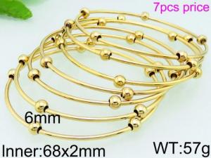 Stainless Steel Gold-plating Bangle - KB75563-LO