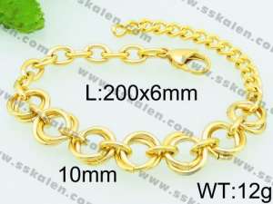 Stainless Steel Gold-plating Bracelet - KB75641-Z
